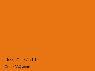 Hex #e87511 Color Image