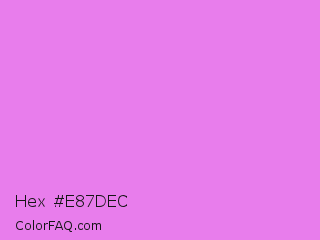 Hex #e87dec Color Image