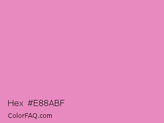 Hex #e88abf Color Image