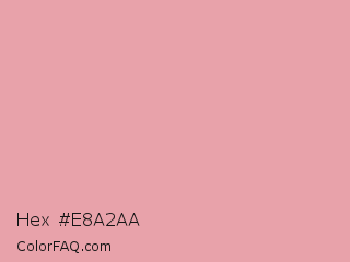 Hex #e8a2aa Color Image