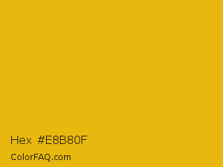 Hex #e8b80f Color Image