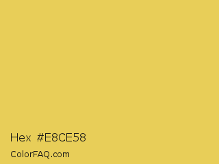Hex #e8ce58 Color Image