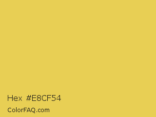 Hex #e8cf54 Color Image
