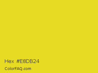 Hex #e8db24 Color Image