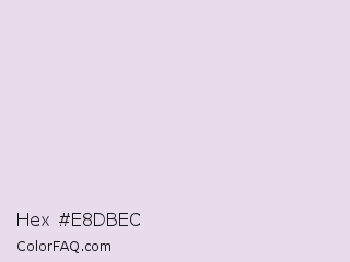 Hex #e8dbec Color Image