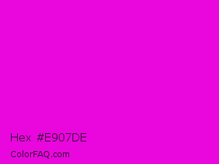 Hex #e907de Color Image