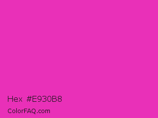 Hex #e930b8 Color Image