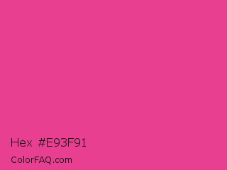 Hex #e93f91 Color Image