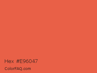 Hex #e96047 Color Image