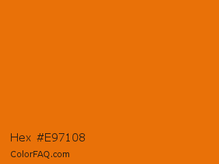 Hex #e97108 Color Image