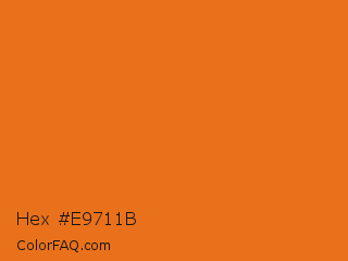 Hex #e9711b Color Image