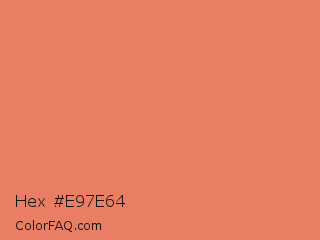 Hex #e97e64 Color Image