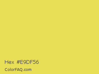 Hex #e9df56 Color Image
