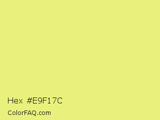 Hex #e9f17c Color Image