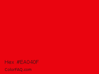 Hex #ea040f Color Image