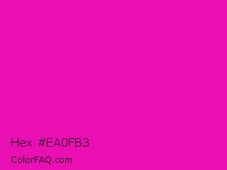Hex #ea0fb3 Color Image