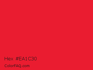 Hex #ea1c30 Color Image