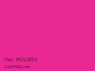 Hex #ea2893 Color Image