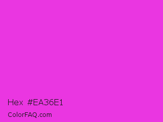 Hex #ea36e1 Color Image