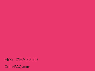 Hex #ea376d Color Image