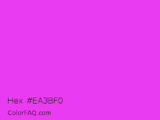 Hex #ea3bf0 Color Image