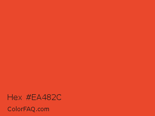Hex #ea482c Color Image