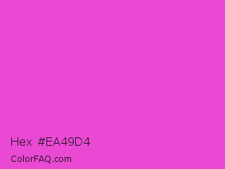 Hex #ea49d4 Color Image