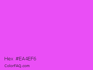 Hex #ea4ef6 Color Image
