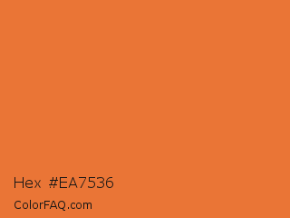 Hex #ea7536 Color Image