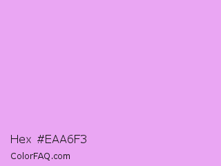 Hex #eaa6f3 Color Image