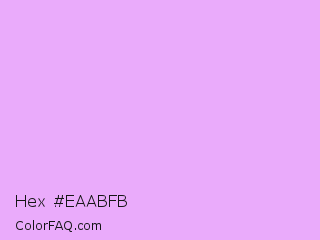 Hex #eaabfb Color Image