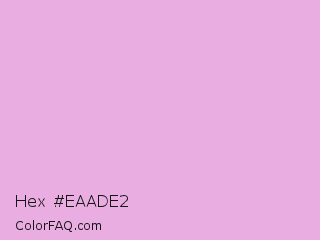 Hex #eaade2 Color Image