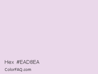 Hex #ead8ea Color Image