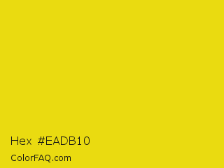 Hex #eadb10 Color Image