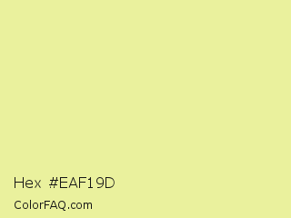 Hex #eaf19d Color Image