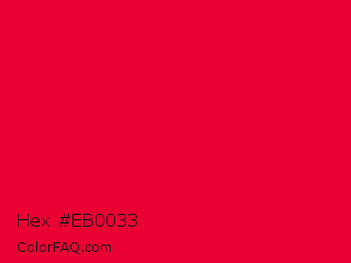 Hex #eb0033 Color Image