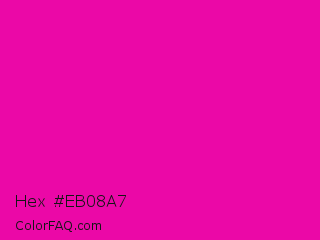 Hex #eb08a7 Color Image