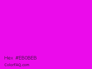 Hex #eb0beb Color Image