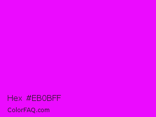 Hex #eb0bff Color Image