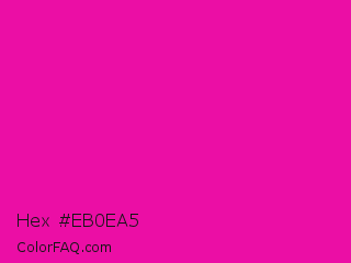 Hex #eb0ea5 Color Image