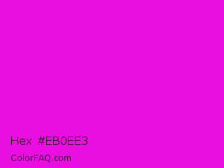 Hex #eb0ee3 Color Image