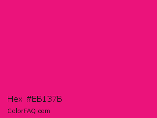 Hex #eb137b Color Image