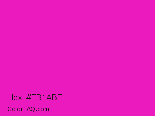 Hex #eb1abe Color Image