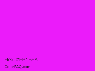 Hex #eb1bfa Color Image