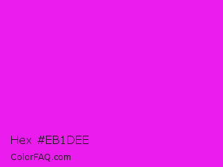 Hex #eb1dee Color Image