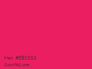 Hex #eb1e62 Color Image