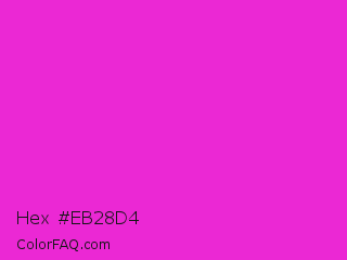 Hex #eb28d4 Color Image
