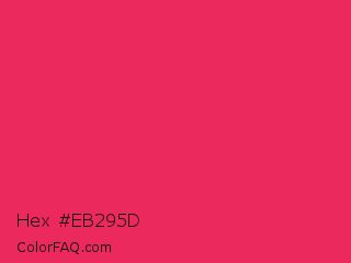 Hex #eb295d Color Image