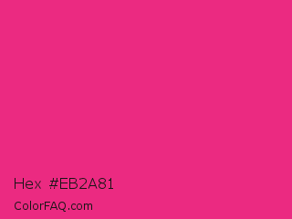 Hex #eb2a81 Color Image