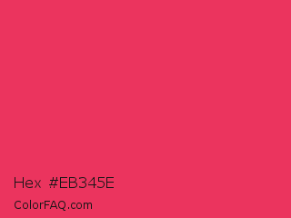 Hex #eb345e Color Image
